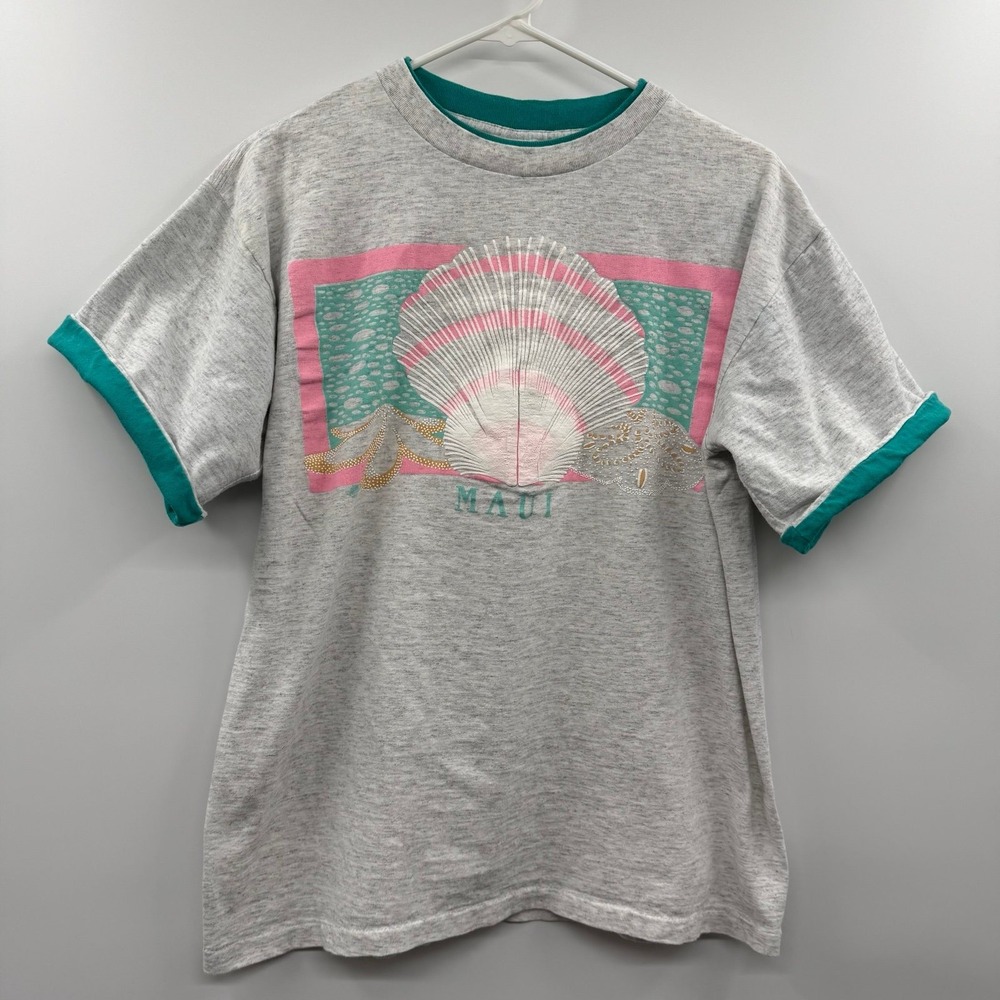 Vtg Stanley Michaels Island and Resort Wear L Maui Hawaii‎ Single Stitch T-Shirt